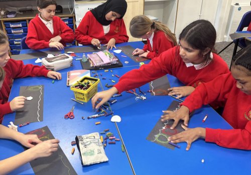 Year 6 Christmas Lights Artwork